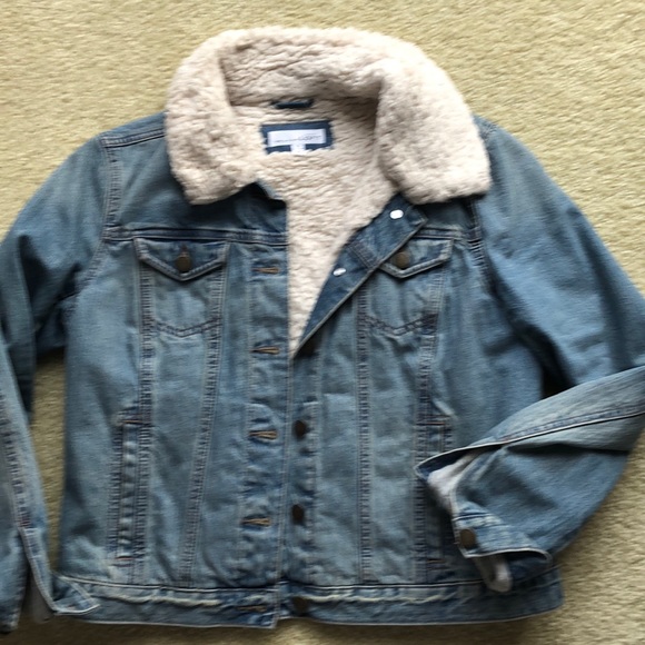 Loft Sherpa lined denim jacket. - Picture 1 of 3